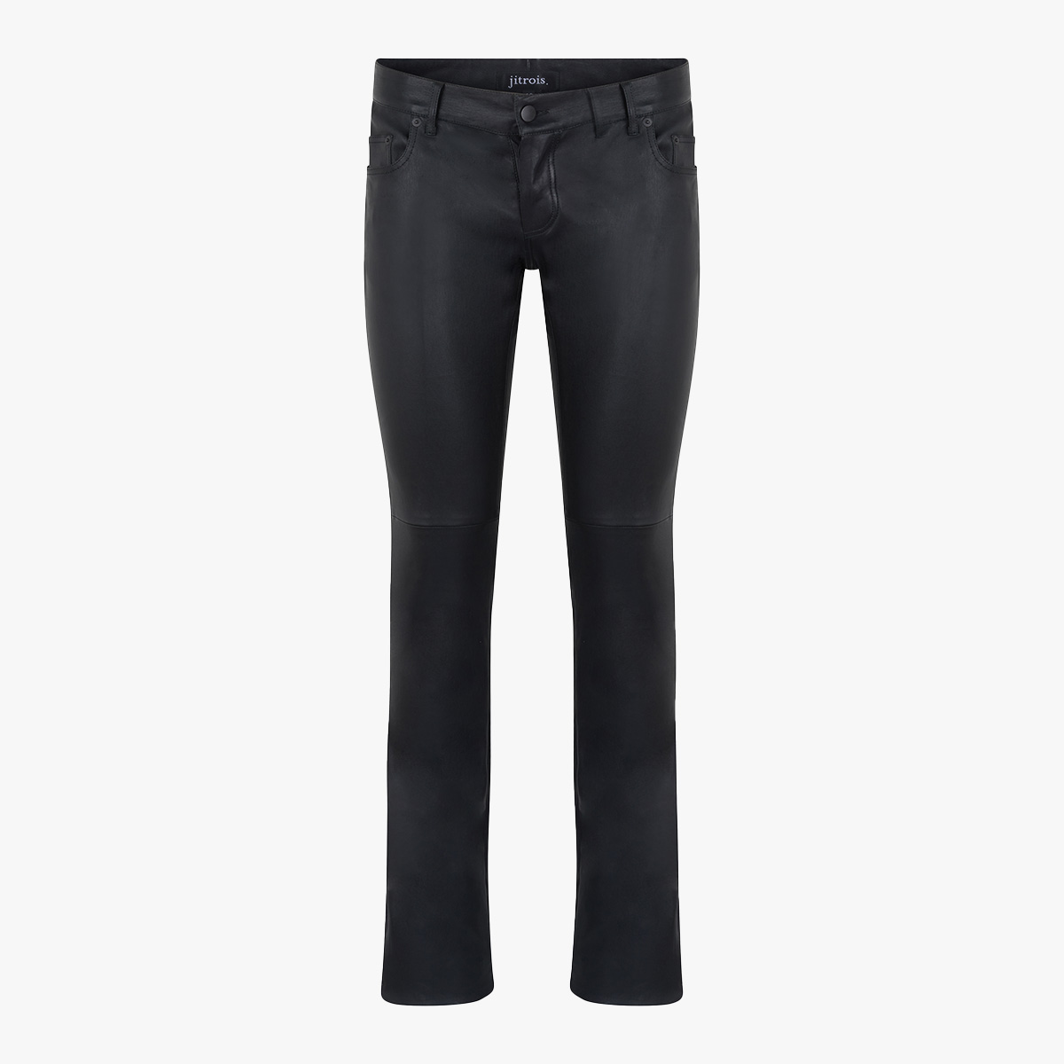 Pantalon HK en cuir stretch noir packshot
