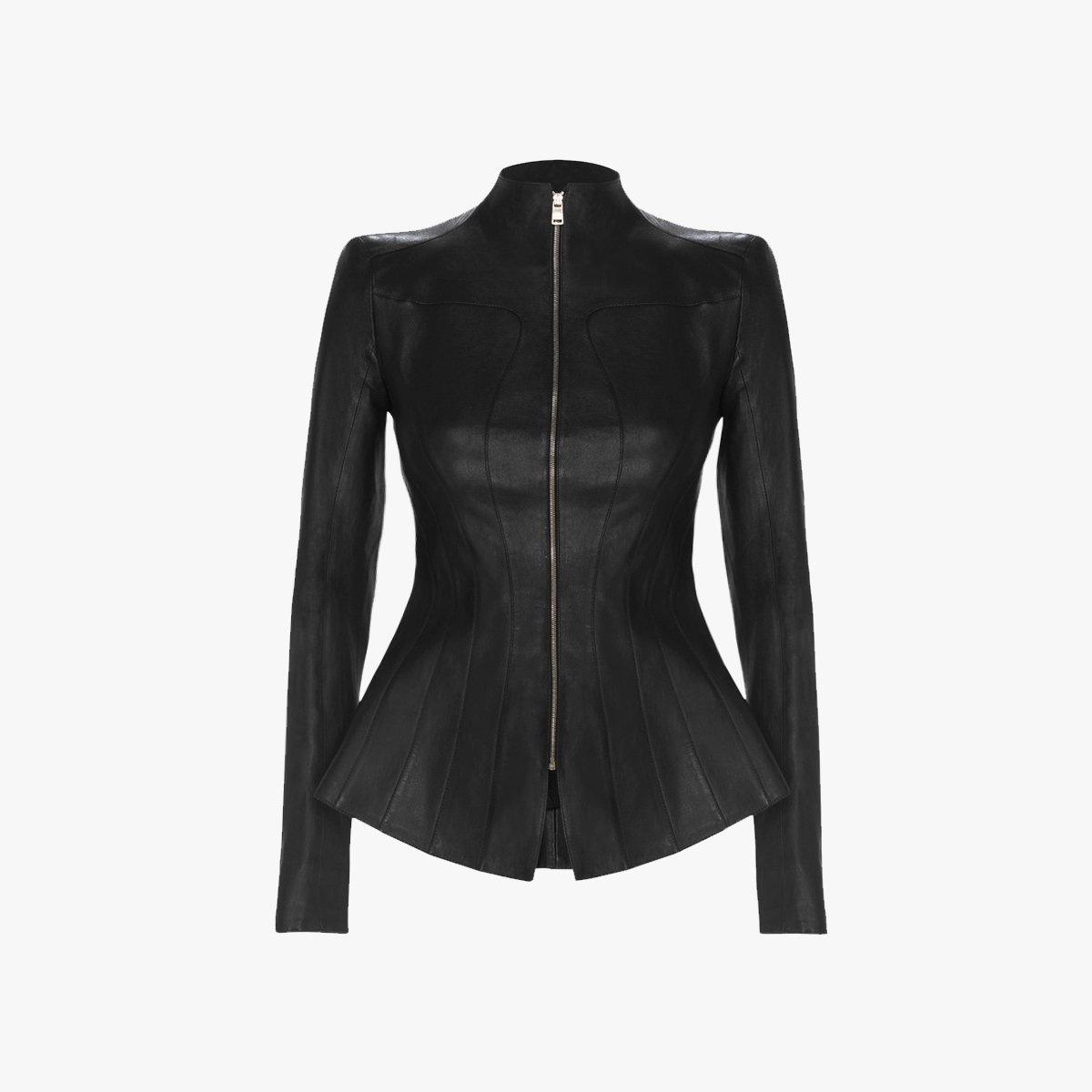 Arletty Peplum Leather Jacket | Jitrois