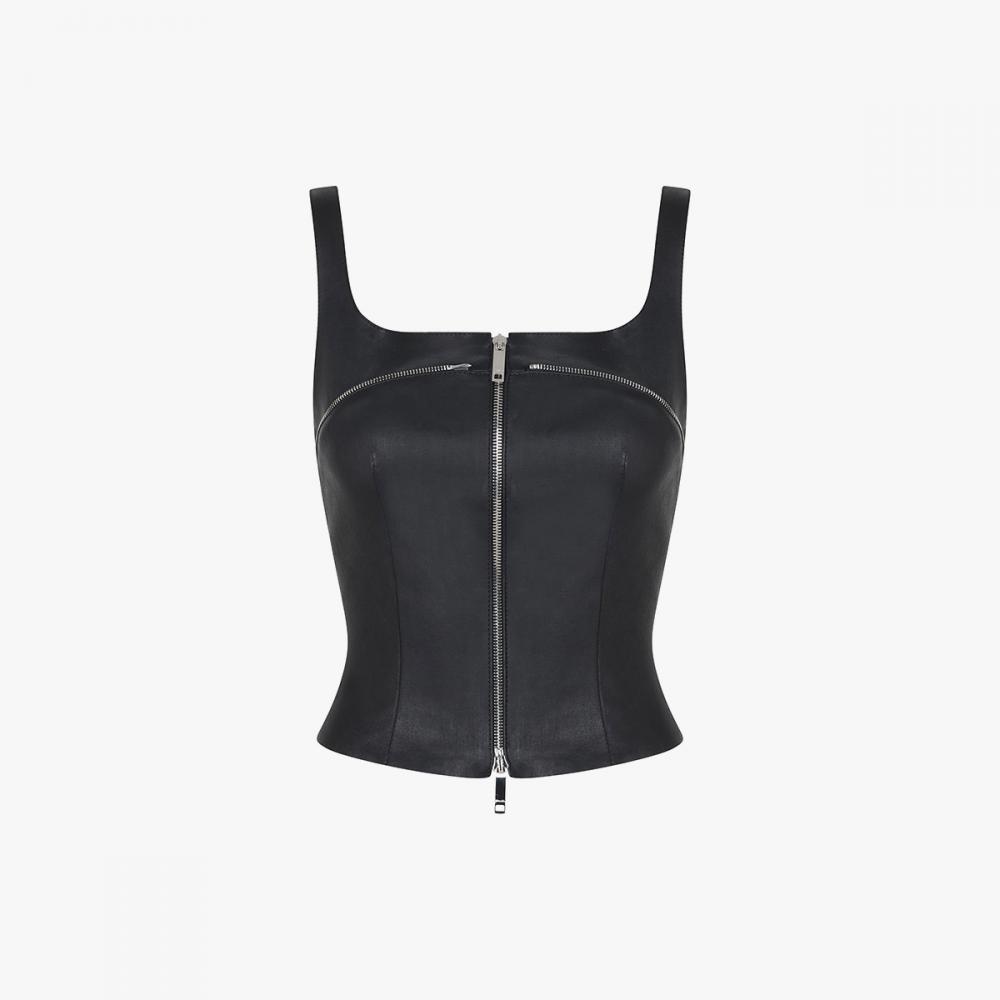 EPIC top in stretch leather for Women | Jitrois