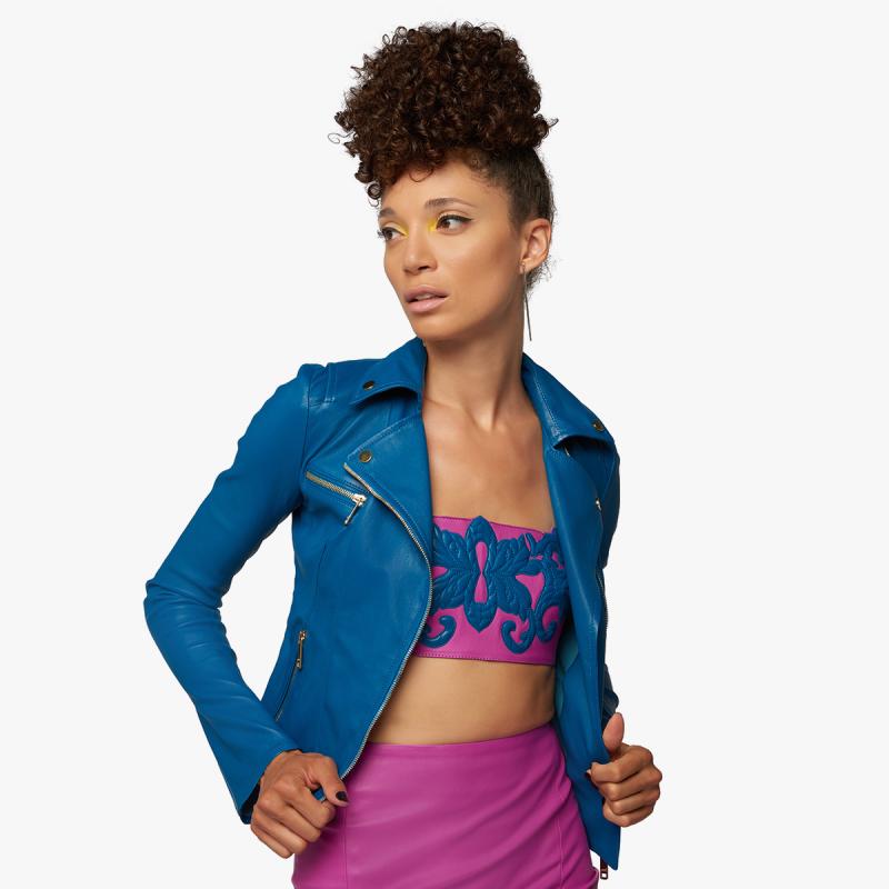 RIDER jacket in stretch leather for Women | Jitrois