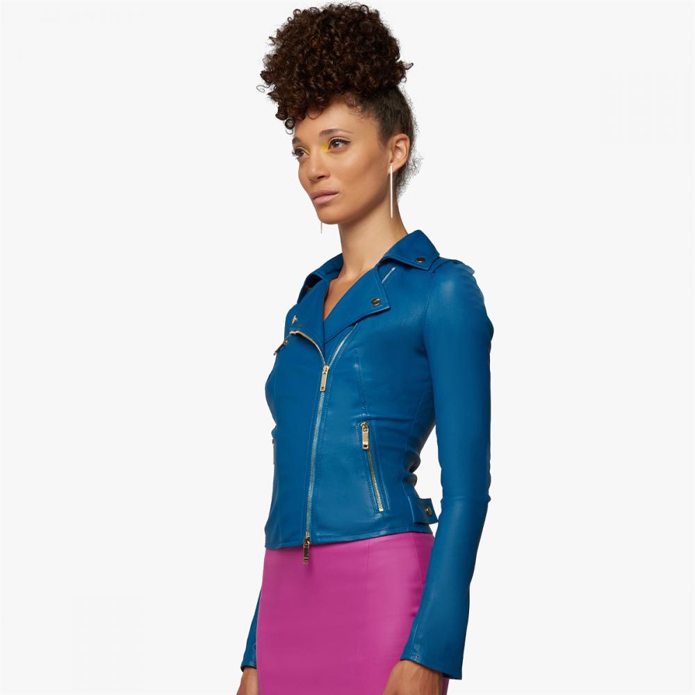 RIDER jacket in stretch leather for Women | Jitrois