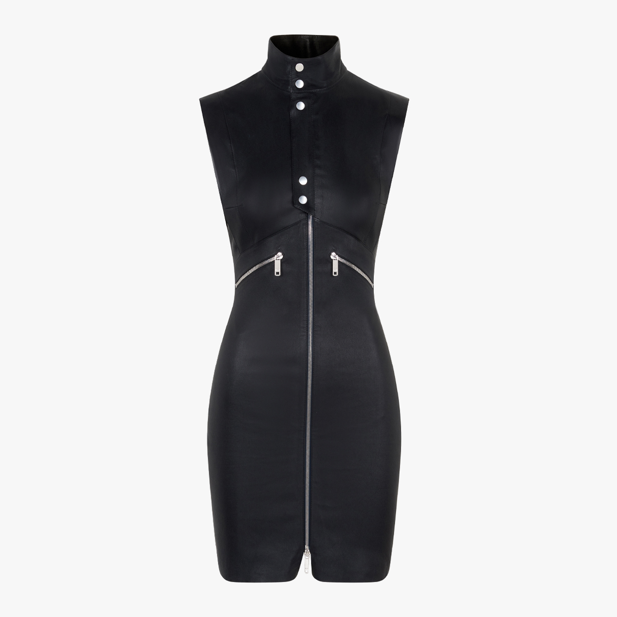 DUNE dress sleeveless in stretch leather for Women | Jitrois