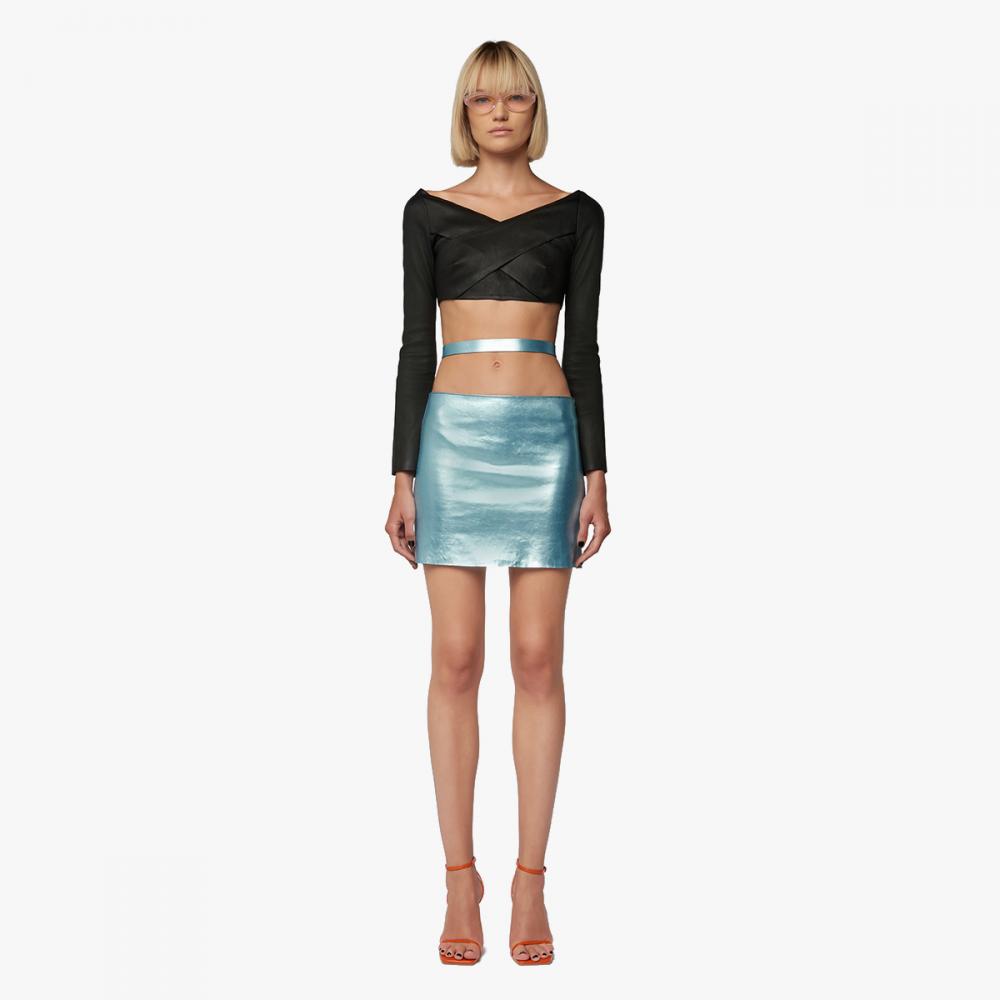 SOLO skirt in stretch leather for Women | Jitrois
