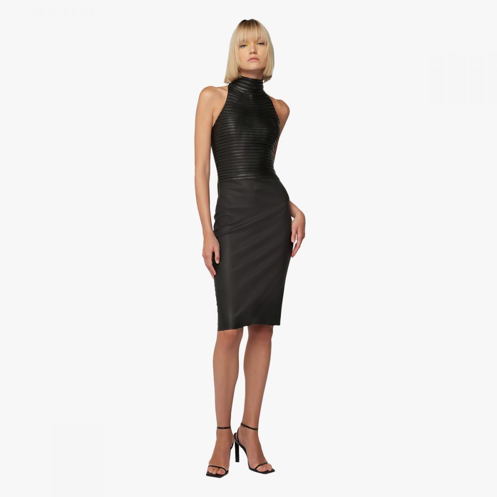 HKL dress in stretch leather for Women | Jitrois