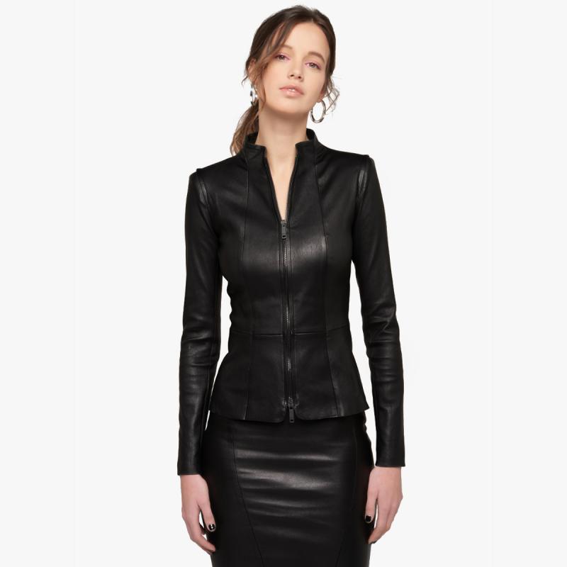 GATTACA jacket in stretch leather for Women | Jitrois