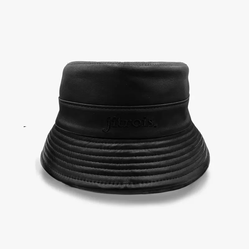 Coco Bob bucket hat in Jitrois stretch leather