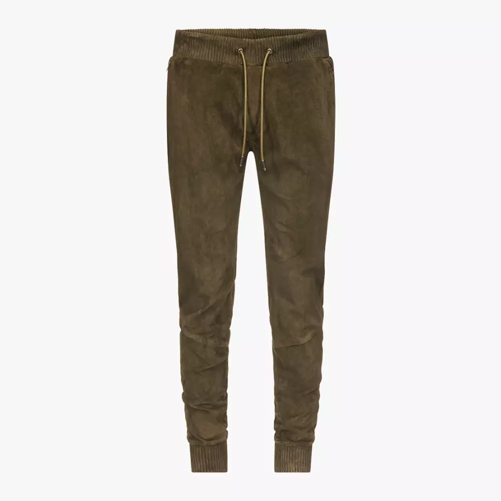 Pantalon JOGGING en cuir stretch Bronze - packshot